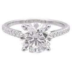 Tiffany & Co. Platinum Novo Round Diamond Engagement Ring 2.55 cts. TW GVS2