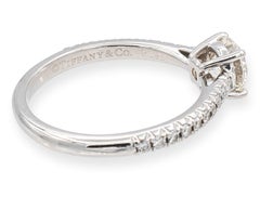 Tiffany & Co. Platinum Novo Round Diamond Engagement Ring .75cts Total HVS1