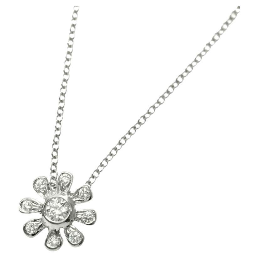 Tiffany & Co. Platin Paloma Picasso Diamant-Halskette mit Gänseblümchen-Anhänger
