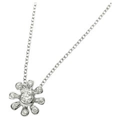 Tiffany & Co. Platinum Paloma Picasso Diamond Daisy Pendant Necklace