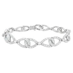 Tiffany & Co. Platinum Pavé Diamond Interlock Bow Bracelet