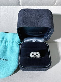 Tiffany & Co. Platinum Pave Diamond Ring Size 48~49