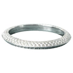Tiffany & Co. Platinum Pave Diamond Wedding Band Ring with Papers 2019