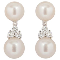 Boucles d'oreilles Aria en platine:: perles et diamants de Tiffany & Co