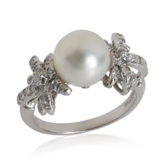 Tiffany & Co. Platinum Pearl and Diamond Fireworks Ring