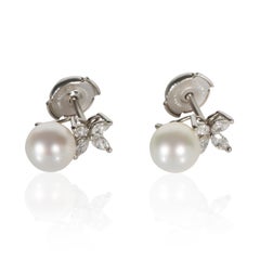 Tiffany & Co. Pendientes «Victoria» de platino, perlas y diamantes