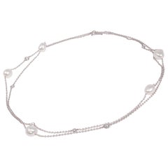 Used Tiffany & Co. Platinum Pearl Diamond Necklace