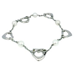 Tiffany & Co. Platinum  Pearl & Hearts Bracelet