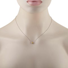 Tiffany & Co. Platinum Pendant Necklace Fancy Yellow Diamond