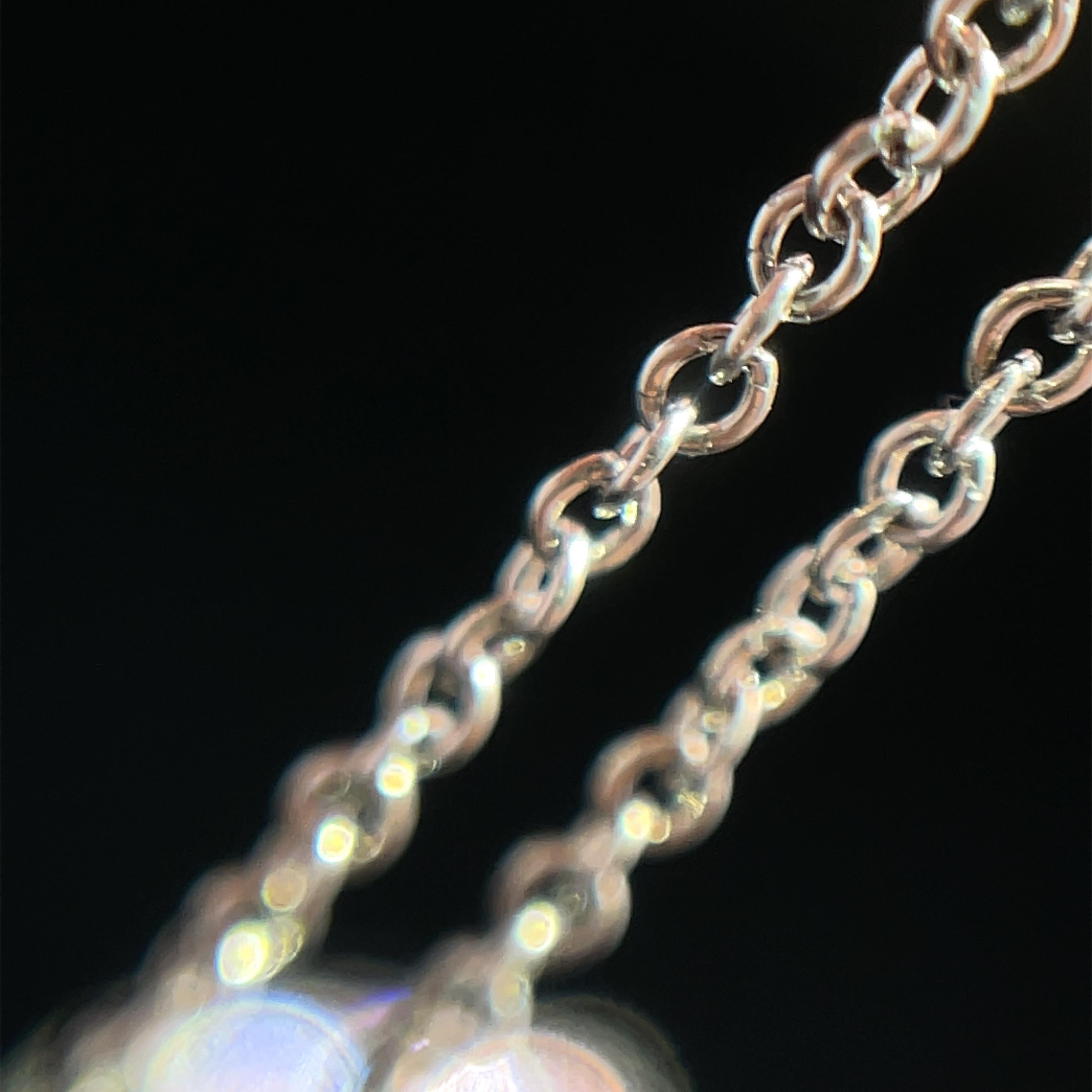 TIFFANY & CO. Platinum Pink Sapphire and Diamond Heart Pendant en vente 1