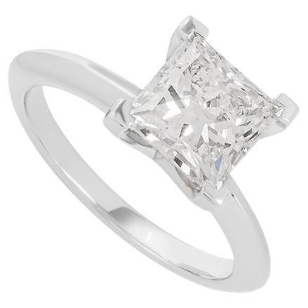 Tiffany & Co. Platin Diamantring mit Prinzessinnenschliff 2,04 Karat F/VS1 XXX