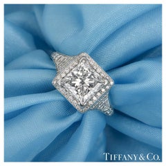 Tiffany & Co. Platinum Princess Cut Diamond Soleste Ring 2.00ct F/VS2