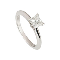 Tiffany & Co. Platin Princess Cut Diamant Solitär Verlobungsring 0::71 Karat