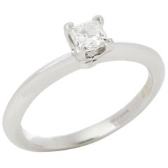 Tiffany & Co. Platinum Princess Cut Diamond Solitaire Ring