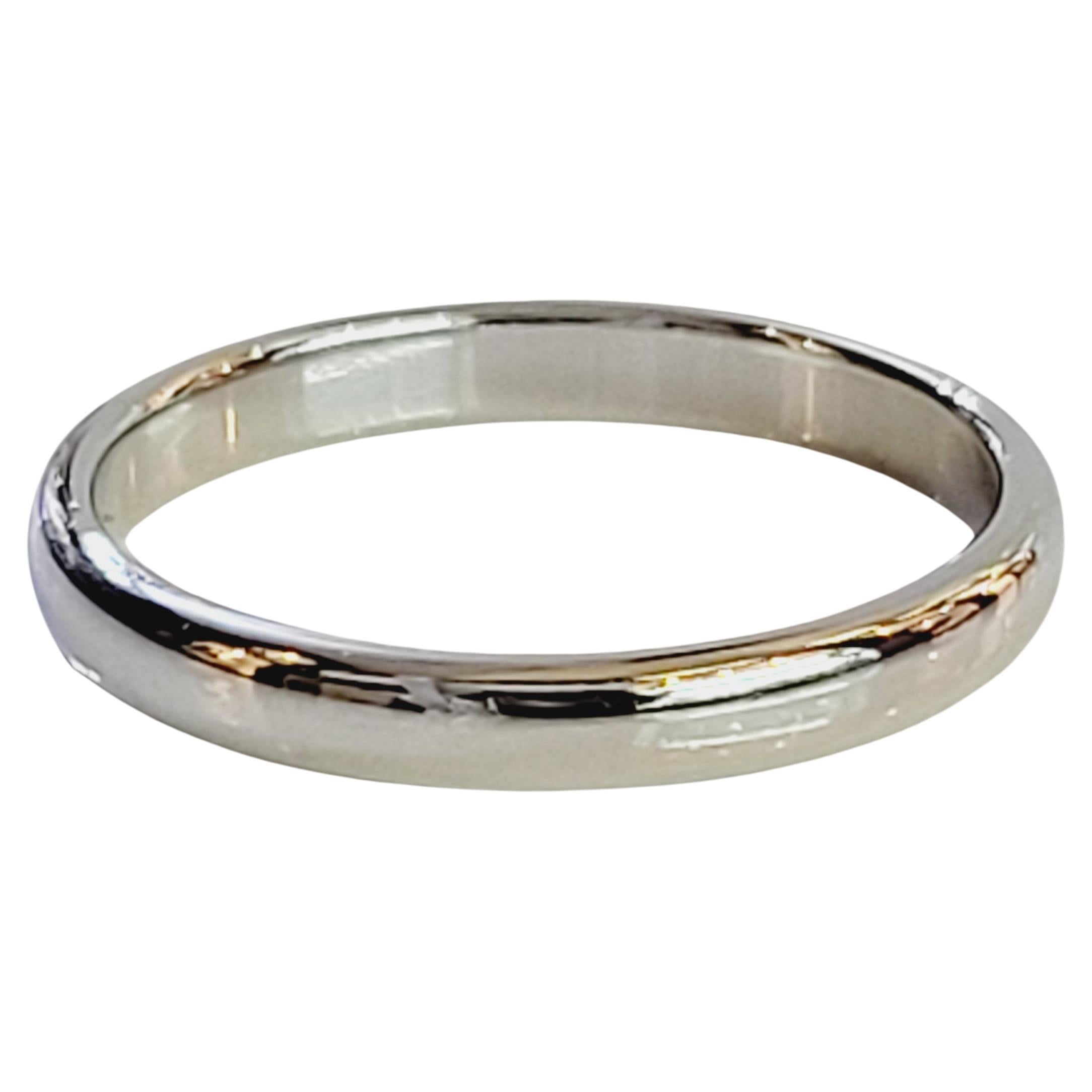 Tiffany & Co. Platinum PT950 Wide Wedding Band Ring For Sale