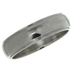 Tiffany & Co. Platinum Ridged Wedding Band