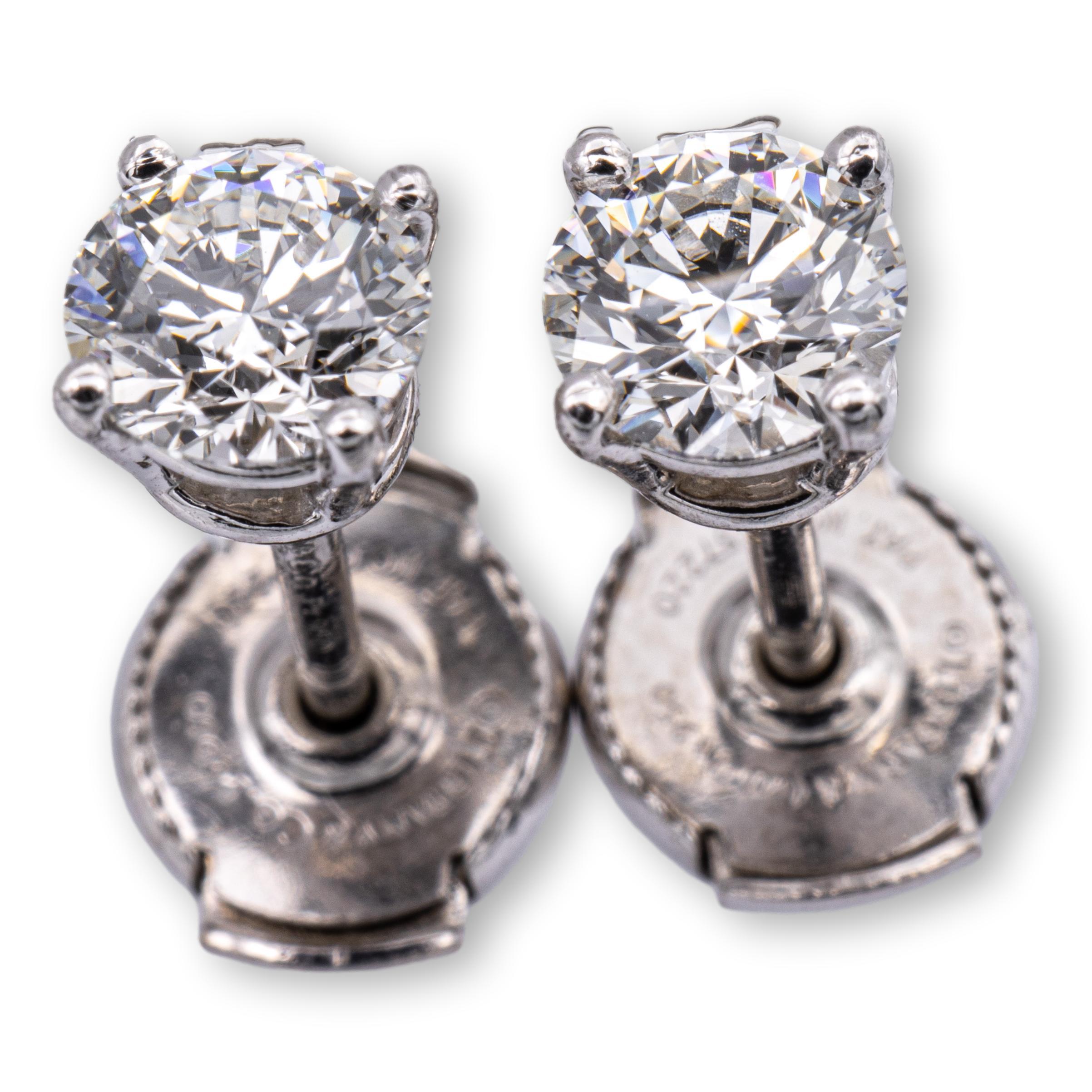 solitaire diamond earrings tiffany