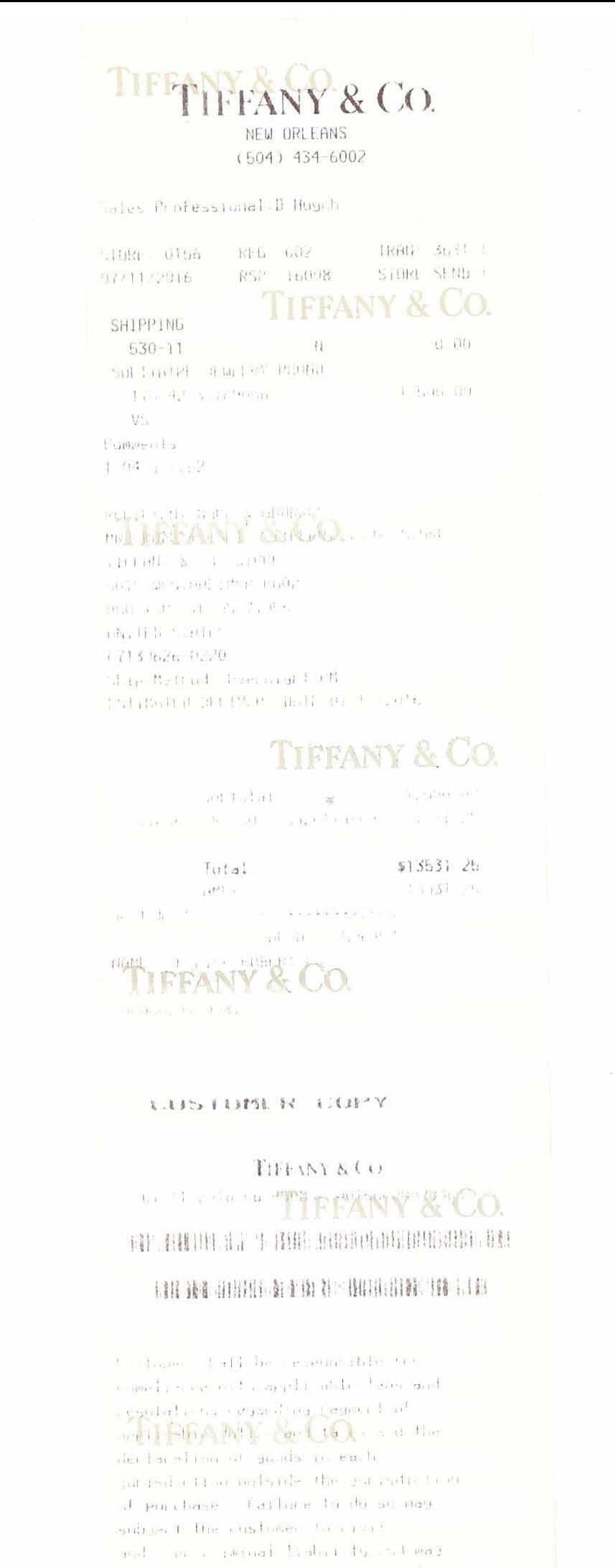 Tiffany & Co. Platinum Round 1.04 JVVS2 Diamond Solitaire Pendant Necklace 3