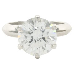 Tiffany & Co. Platinum Round Brilliant Cut Diamond Engagement Ring