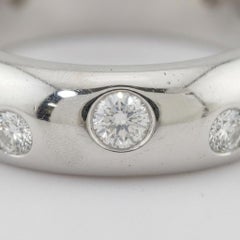 Tiffany & Co. Platinum Round Brilliant Cut Diamond Etoile Band Ring