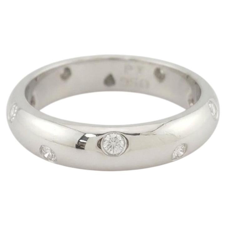 Tiffany & Co. Platinum Round Brilliant Cut Diamond Etoile Band Ring For Sale