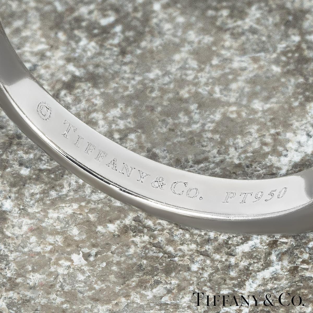 Tiffany & Co. Platinum Round Brilliant Cut Diamond Setting Ring 0.56ct H/VVS1 1