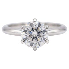 Tiffany & Co. Platinum Round Brilliant Diamond Engagement Ring 2.30 CT
