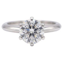 Tiffany & Co. Platinum Round Brilliant Diamond Engagement Ring 2.30 CT