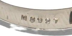 TIFFANY & CO. Platinum Round Channel Set Diamond 3mm Wide Band Ring .44CT Size 6