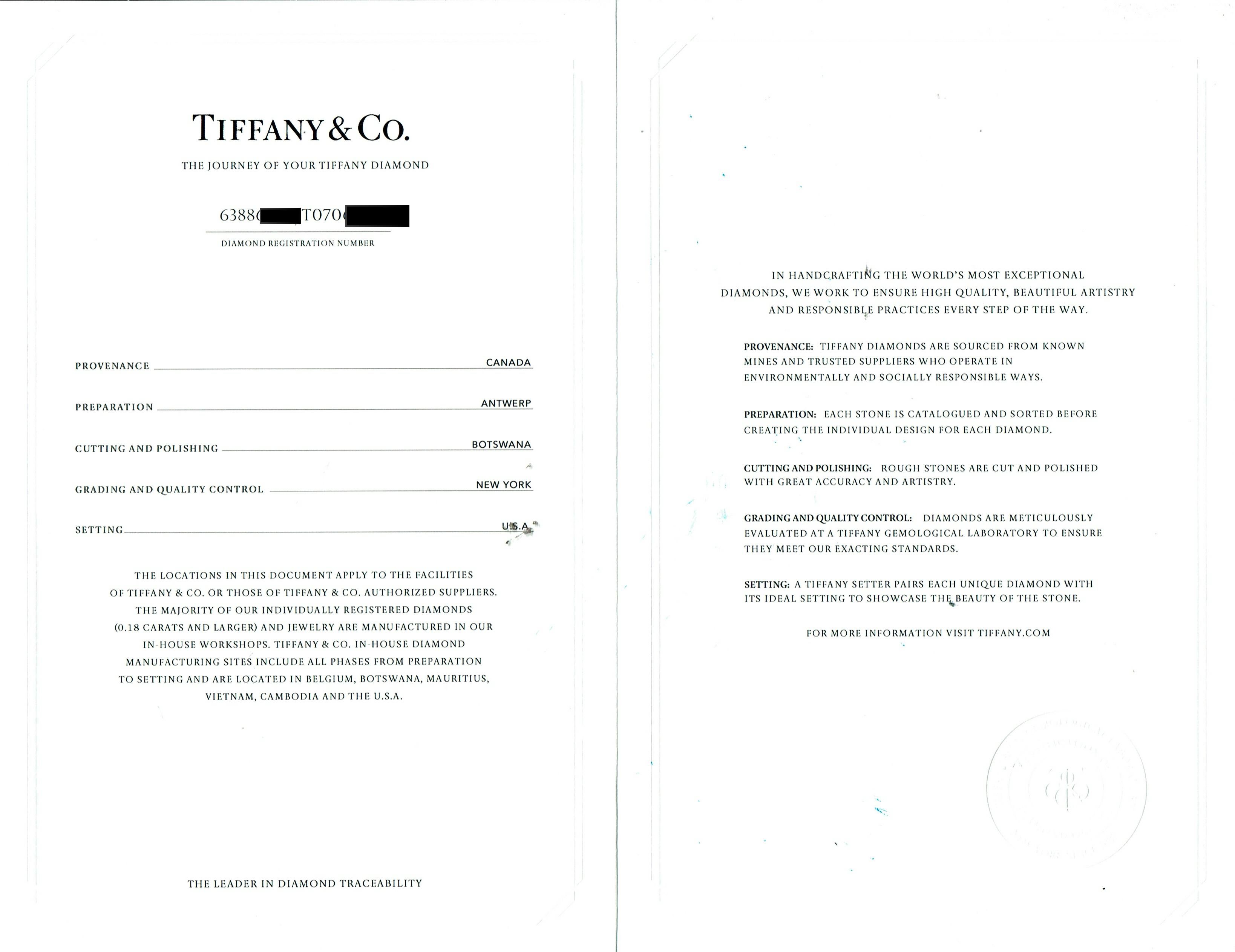 Tiffany & Co Platinum Round Diamond 0.94 cts F VS1 Solitaire Engagement Ring For Sale 11