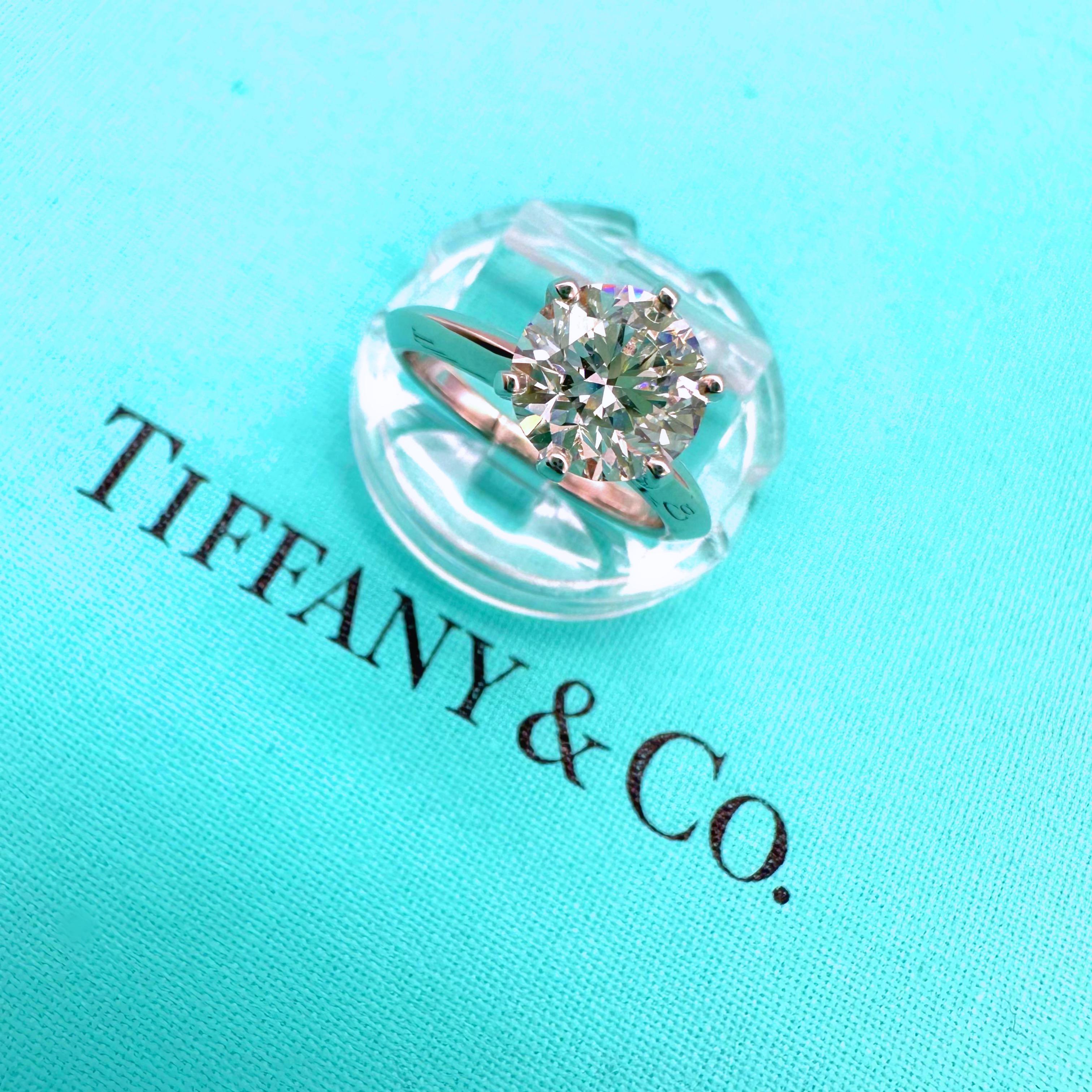 Tiffany & Co Platinum Solitaire Diamond Engagement Ring Round 1.60ct I VS1 15