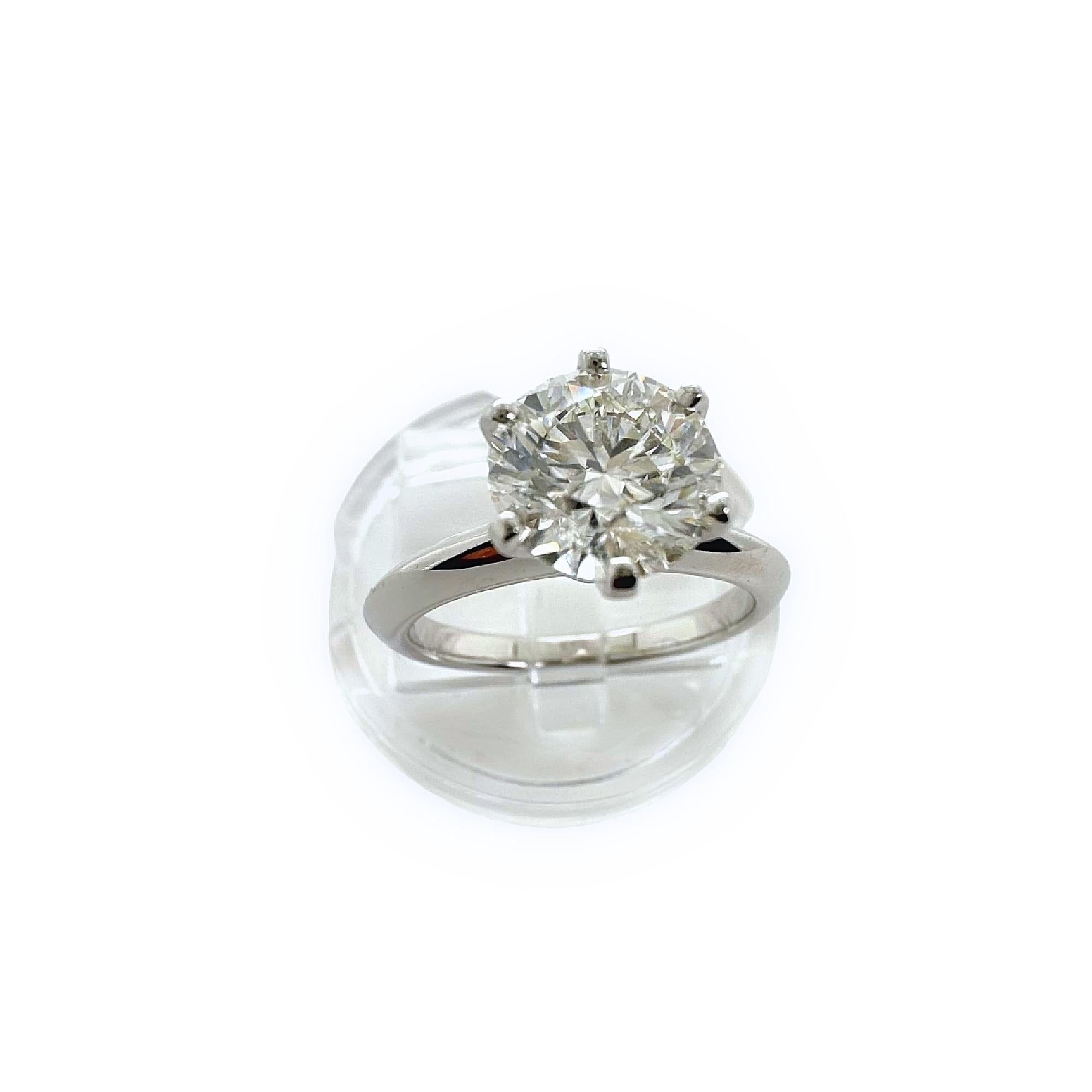 Tiffany & Co Platinum Solitaire Diamond Engagement Ring Round 1.60ct I VS1 2