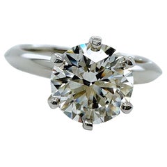 Tiffany & Co Platinum Solitaire Diamond Engagement Ring Round 1.60ct I VS1