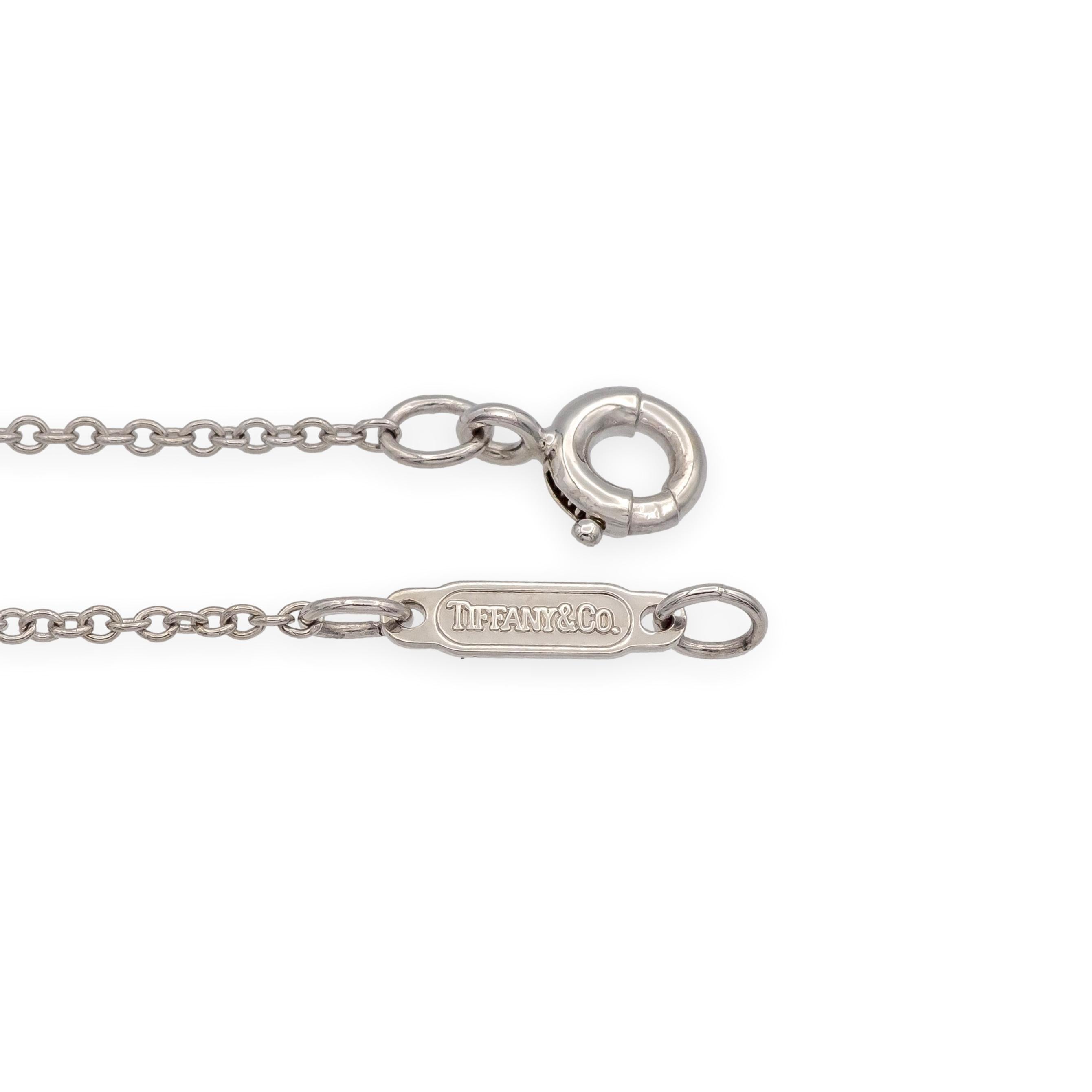 Tiffany & Co. Platinum Round Diamond .41 ct Cross Pendant Necklace – Small 18