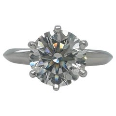 Tiffany & Co Platinum Round Diamond Engagement Ring 2.29 cts I VS1