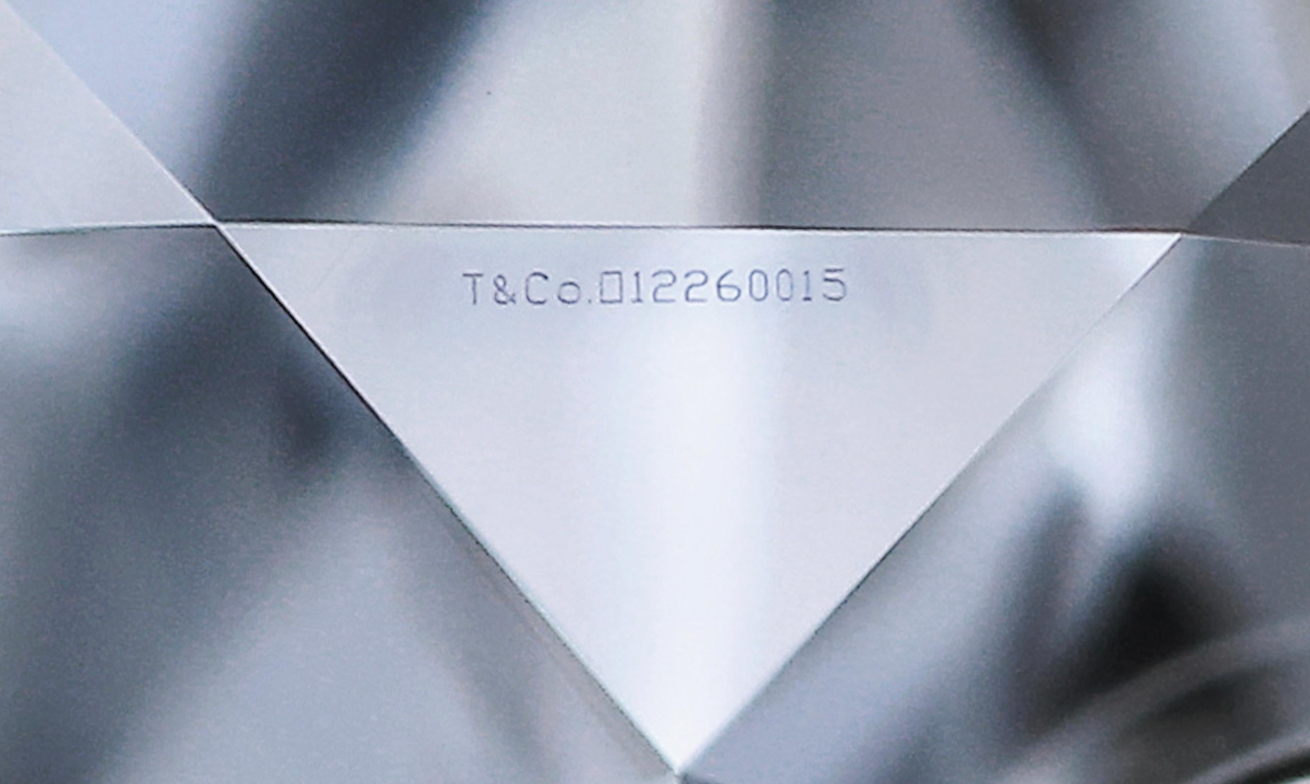 Tiffany & Co. Bague de fiançailles en platine avec diamant rond Bande de diamant .73cts tw FVS2 Pour femmes en vente