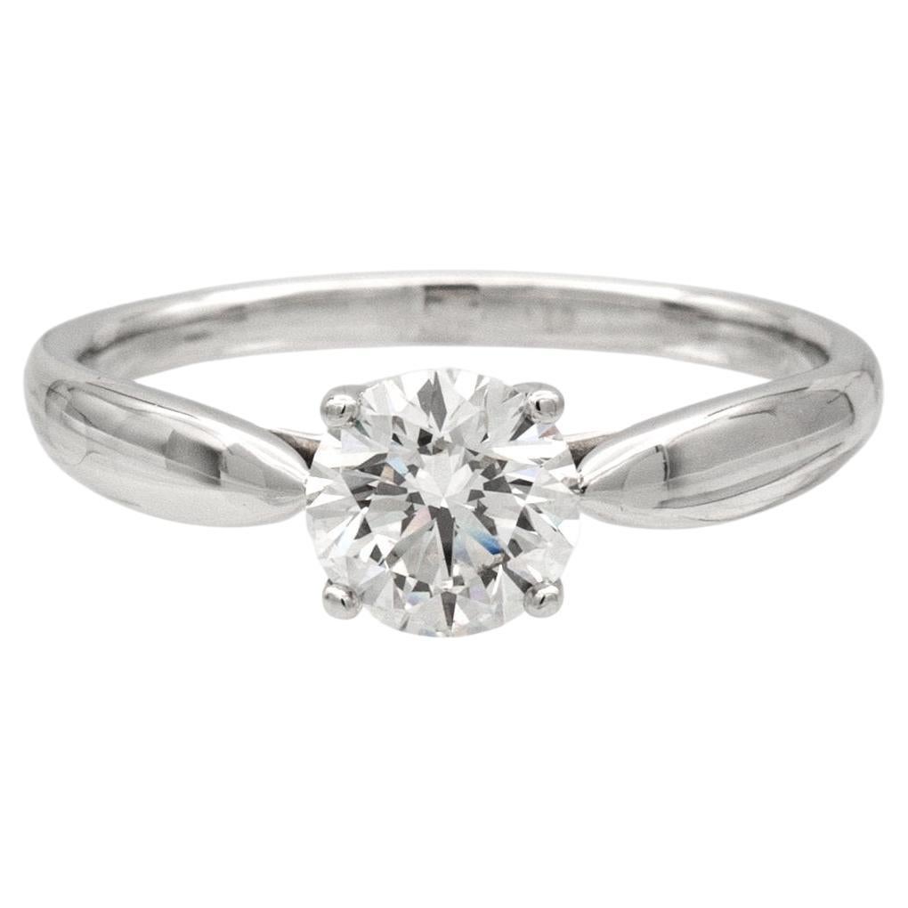 Tiffany & Co. Platinum Round Diamond Harmony Engagement Ring 1.01ct. HVVS2