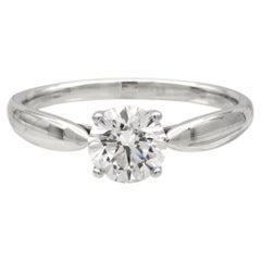 Tiffany & Co. Platinum Round Diamond Harmony Engagement Ring 1.01ct. HVVS2