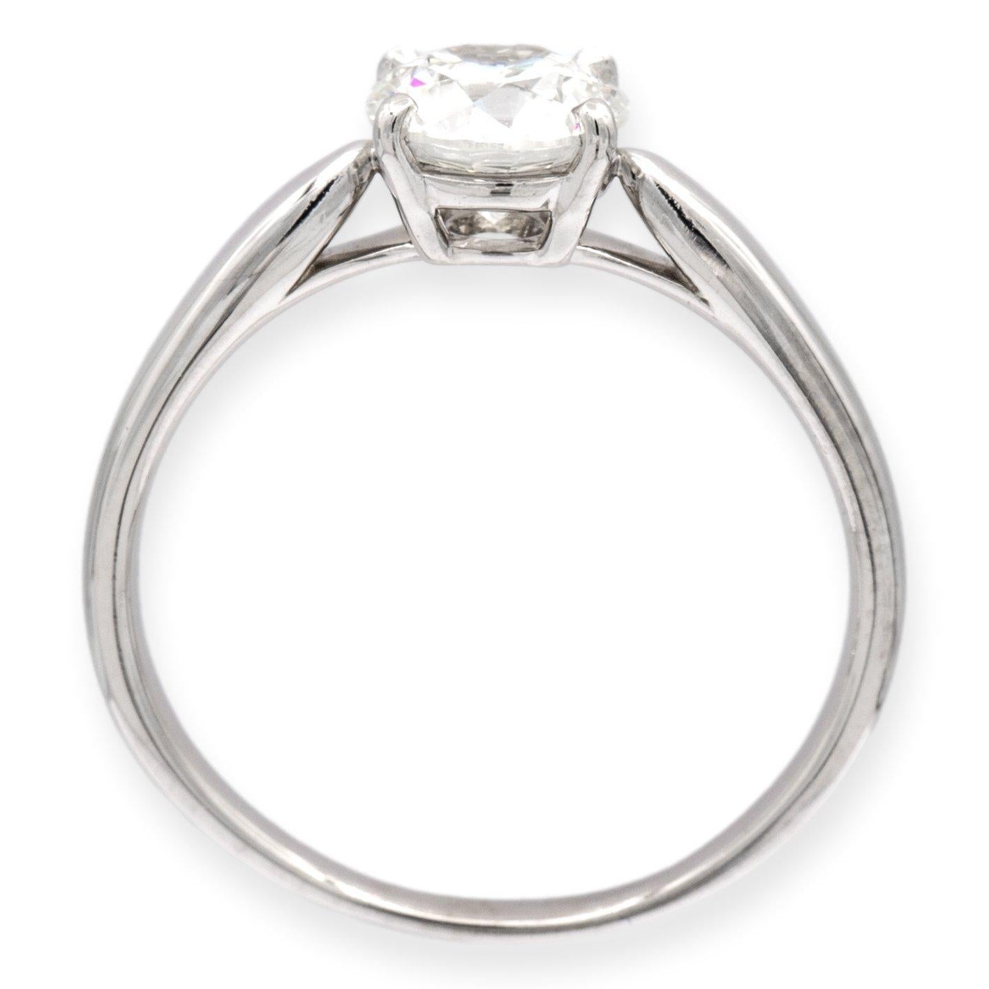 Modern Tiffany & Co. Platinum Round Diamond Harmony Engagement Ring 1.15ct. IVS2