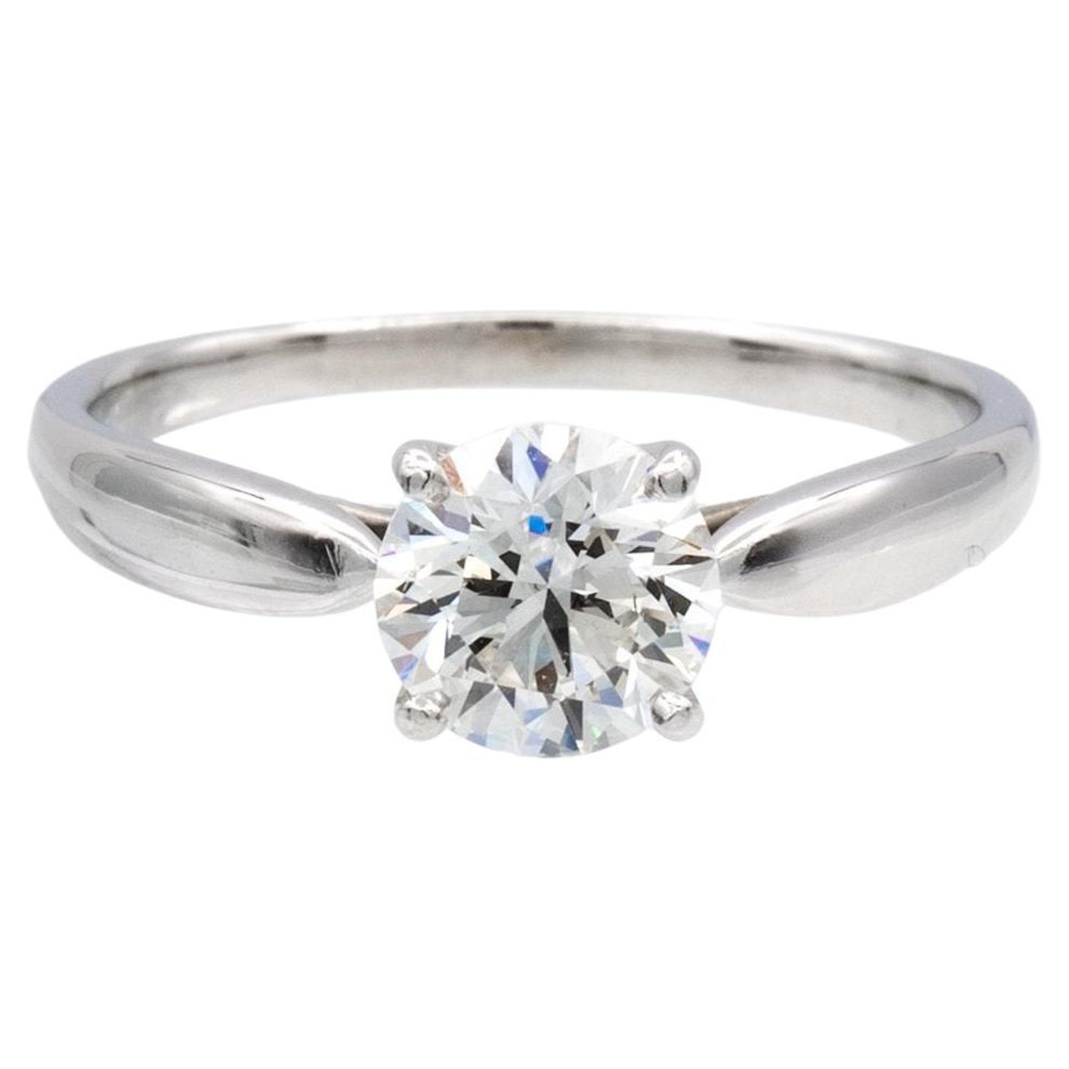 Tiffany and Co. Platinum Round Diamond Harmony Engagement Ring 1.15ct. IVS2  For Sale at 1stDibs
