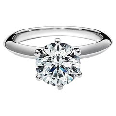Tiffany & Co. Platinum Round Diamond Solitaire Engagement Ring