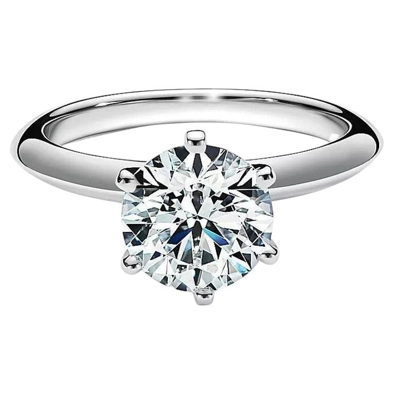Tiffany & Co. Platinum Round Diamond Solitaire Engagement Ring