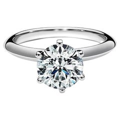 Tiffany & Co. Platinum Round Diamond Solitaire Engagement Ring