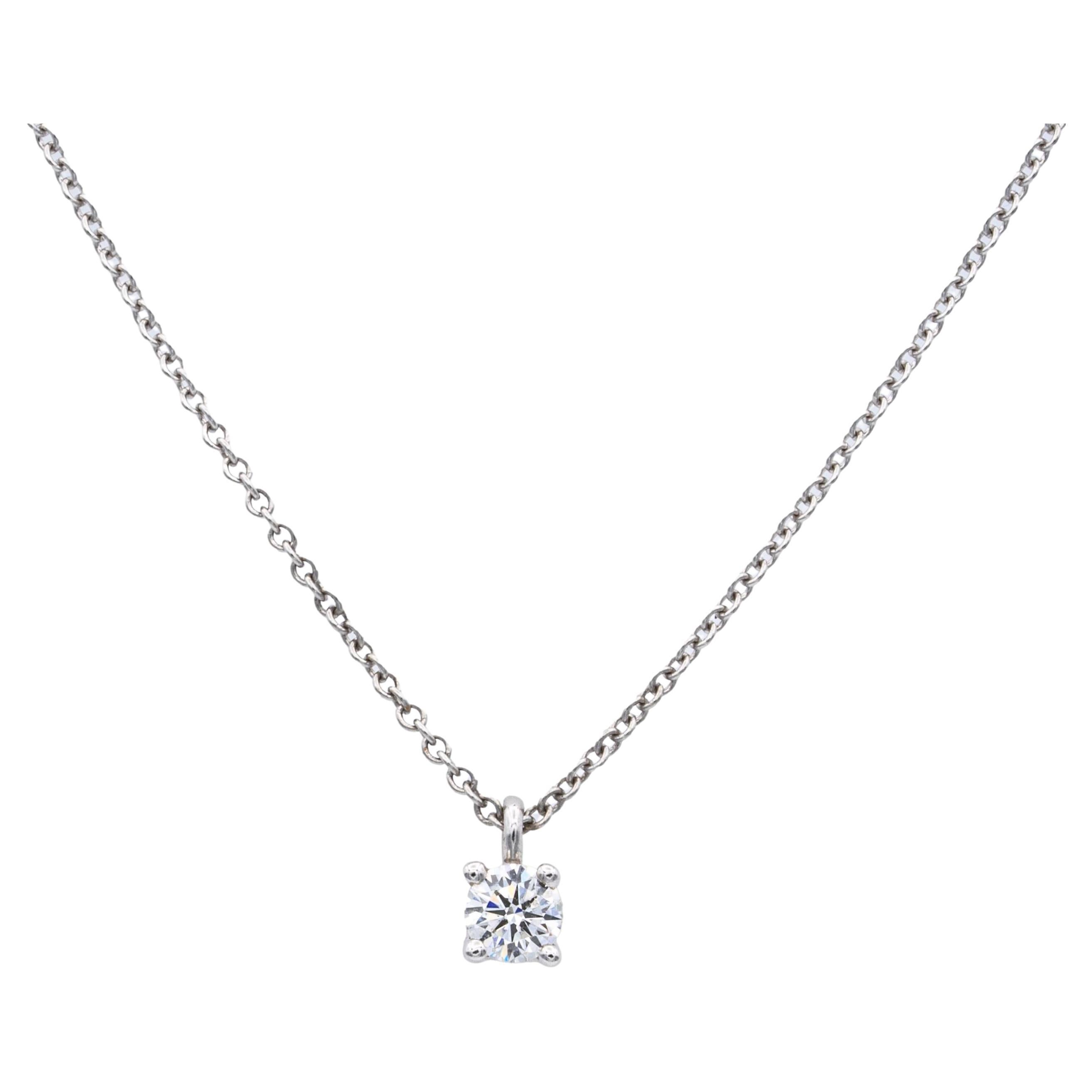Tiffany solitaire diamond pendant deals