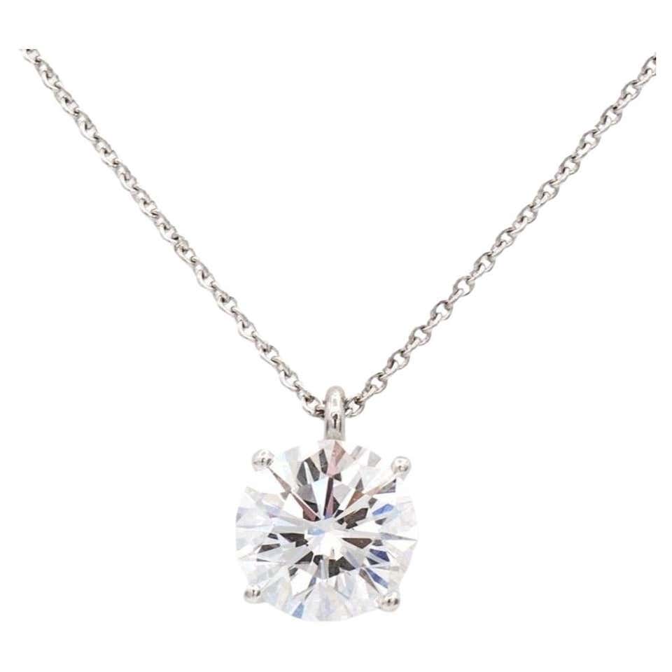 Tiffany and Co. 18 Karat Rose Gold Round Diamond Prism Pendant at ...