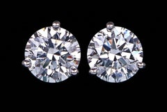 Tiffany & Co. Platin-Runddiamant-Dreizack-Ohrstecker - 2,00 Karat