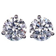 Tiffany & Co. Platin-Runddiamant-Dreizack-Ohrstecker - 2,00 Karat