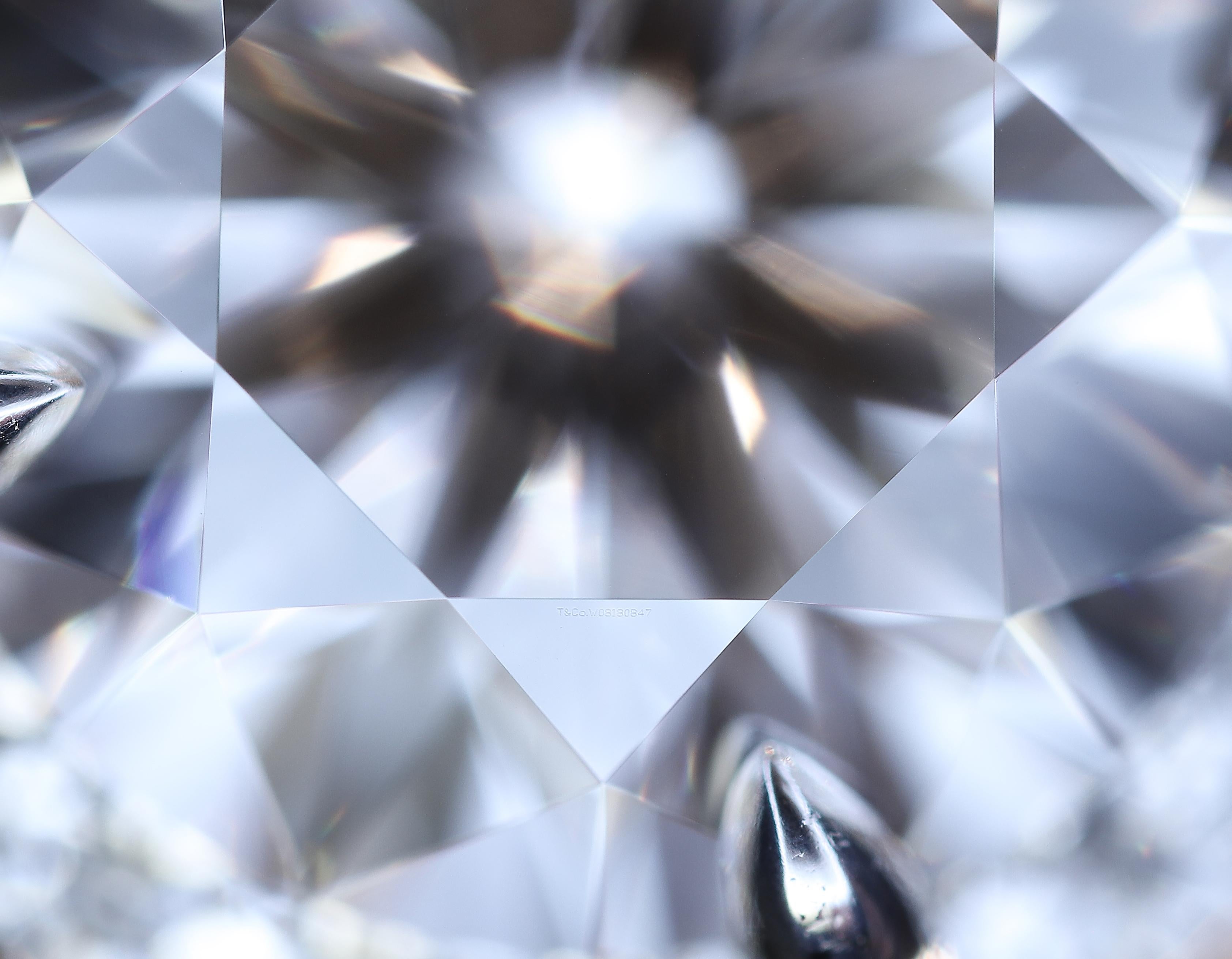 Tiffany & Co. Platinum Round Soleste Diamond Engagement Ring 1.48Cts TW GVVS2 5