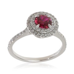 Tiffany & Co. Platinum Ruby and Diamond Soleste Ring