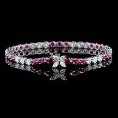 Tiffany & Co. Platinum Ruby and Diamond Victoria Bracelet